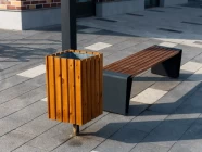 Урна "Эстель Квадратная" на ножке