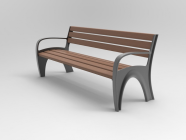 Скамья "Волна" со спинкой