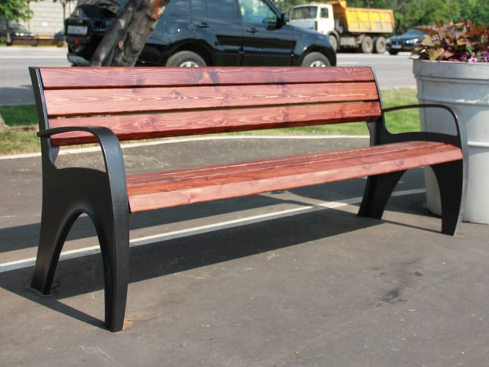 Скамья "Волна" со спинкой