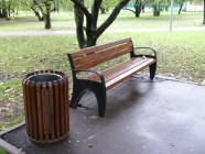 Скамья "Волна" со спинкой