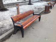 Скамья "Волна" со спинкой